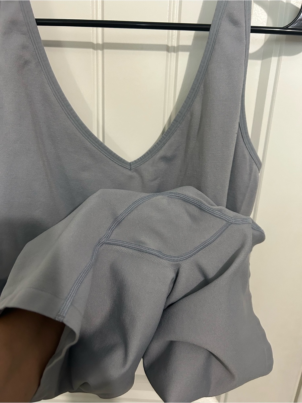 PINK Victoria's Secret Gray V-Neck Shapewear Bodysuit - Picture 3 of 4
